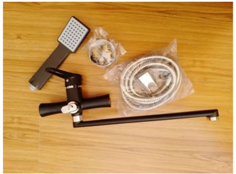 Смеситель для ванны Potato P22270-6, силумин, цвет черный купить,40400