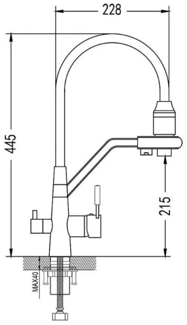 Смеситель с гибким изливом Shevanik S968C, латунь, цвет белый купить,NaN
