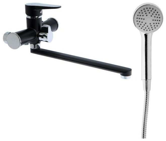 Смеситель для ванны Accoona A71111F, латунь, цвет черный купить,NaN