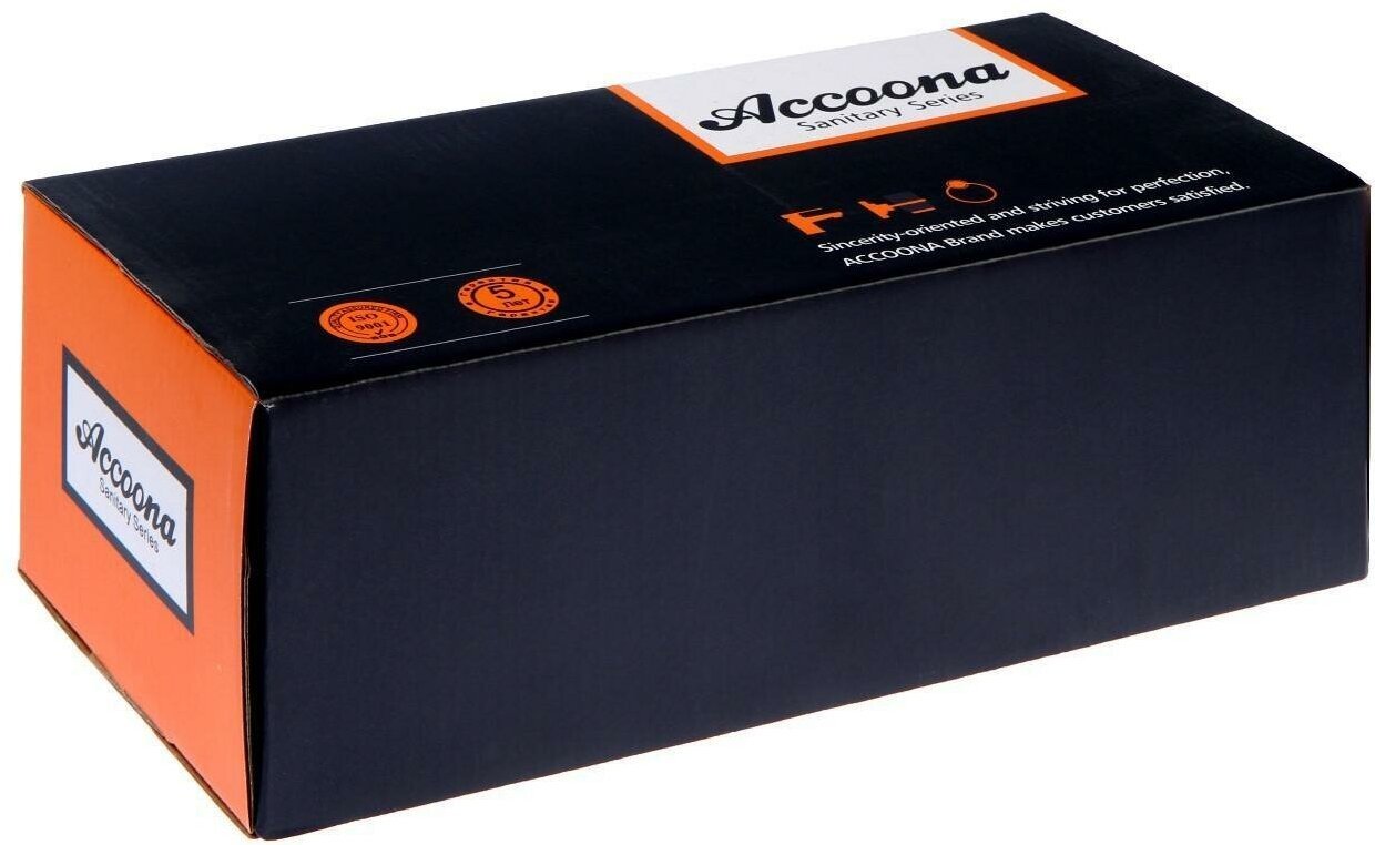 Смеситель для ванны Accoona A71111F, латунь, цвет черный купить,NaN