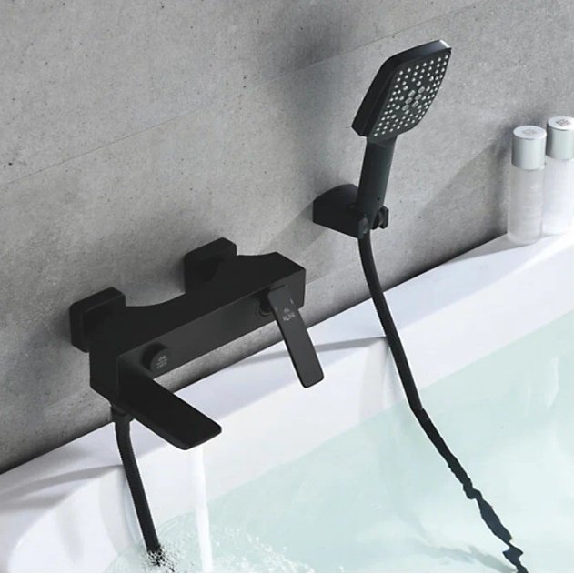 Смеситель для ванны Rose R2702H, латунь, цвет черный купить,NaN
