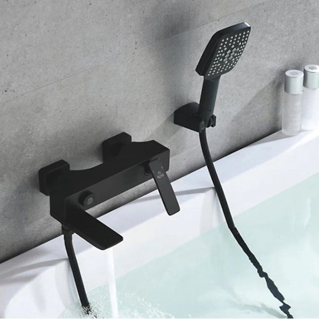 Смеситель для ванны Rose R2702H, латунь, цвет черный купить,NaN