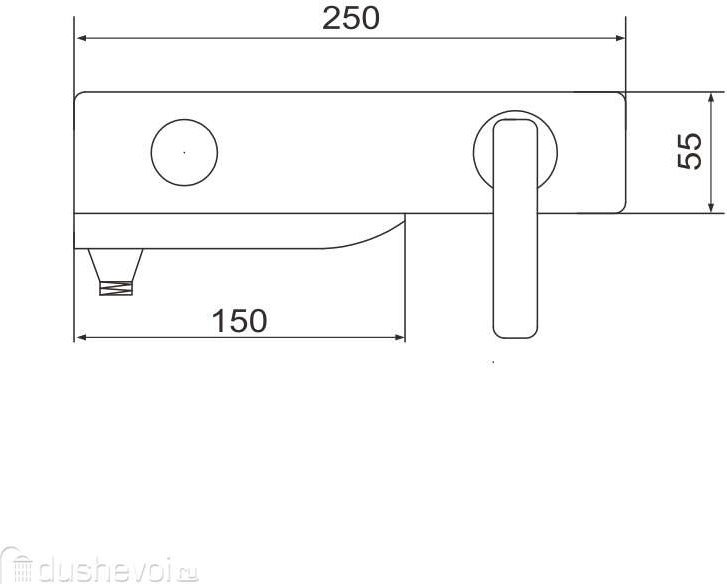 Смеситель для ванны Rose R2702H, латунь, цвет черный купить,NaN