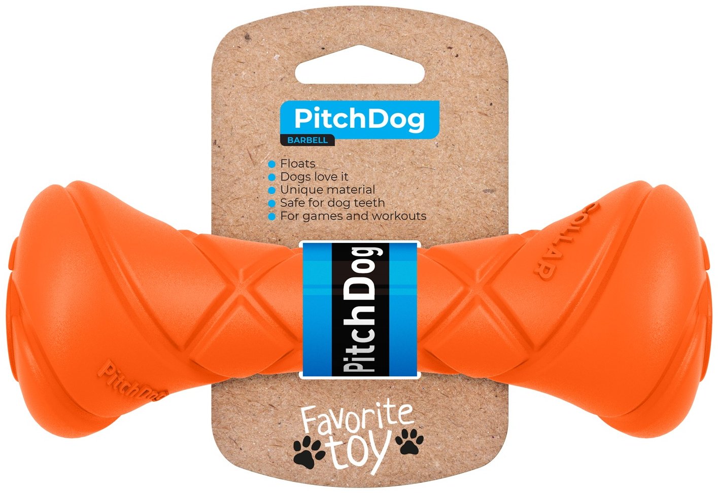 Игрушка PitchDog гантель 62394 оранжевый