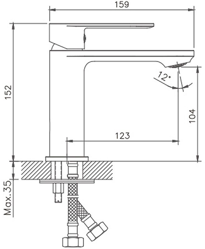 Смеситель для раковины (умывальника) Haiba HB10590-7, однозахватный купить,NaN