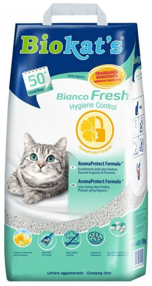 Наполнитель Biokat's Bianco Fresh комкующийся 10 л купить,7000