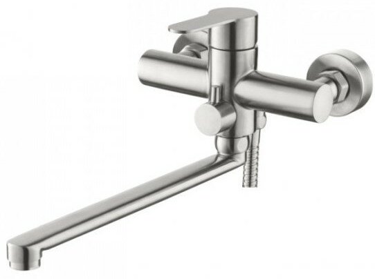 Смеситель для ванны Accoona 71103A, силумин, цвет стальной купить,NaN