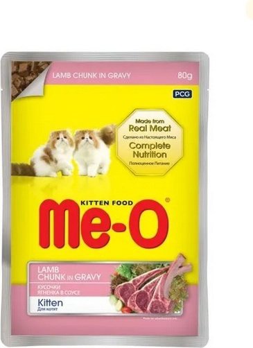 Корм Me-O кусочки в соусе ягненок 80 г 1 шт