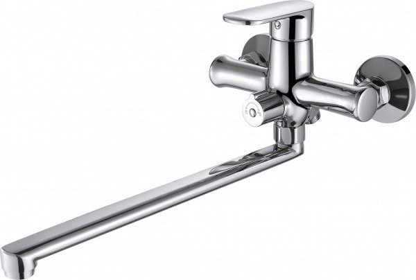 Смеситель для ванны BRAVAT Opal F6125183CP-02L серебристый, однозахватный