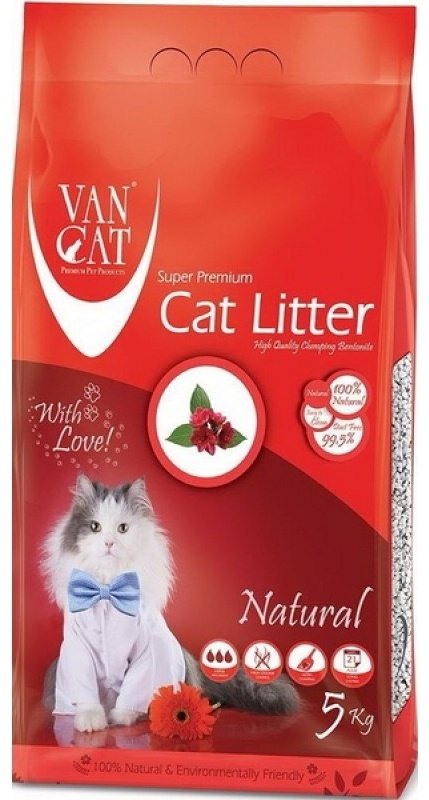 Наполнитель Van Cat Natural нейтральный комкующийся 5 л