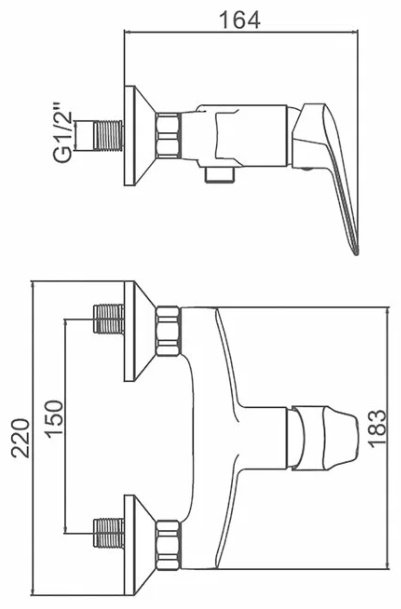 Смеситель для душа Accoona 8019, латунь, цвет хром купить,NaN