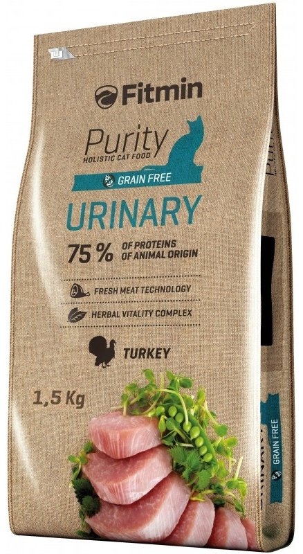 Корм Fitmin Purity Urinary, для профилактики мочекаменной болезни индейка 1.5 кг