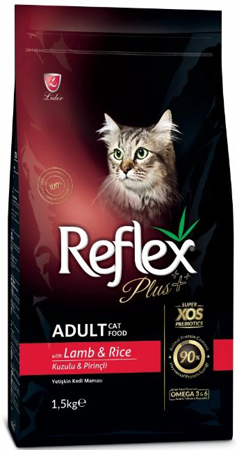 Корм Reflex для взрослых ягненок, рис 1.5 кг