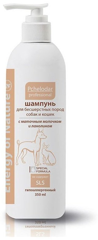 Уход Pchelodar Для бесшерстных пород собак и кошек 350 мл