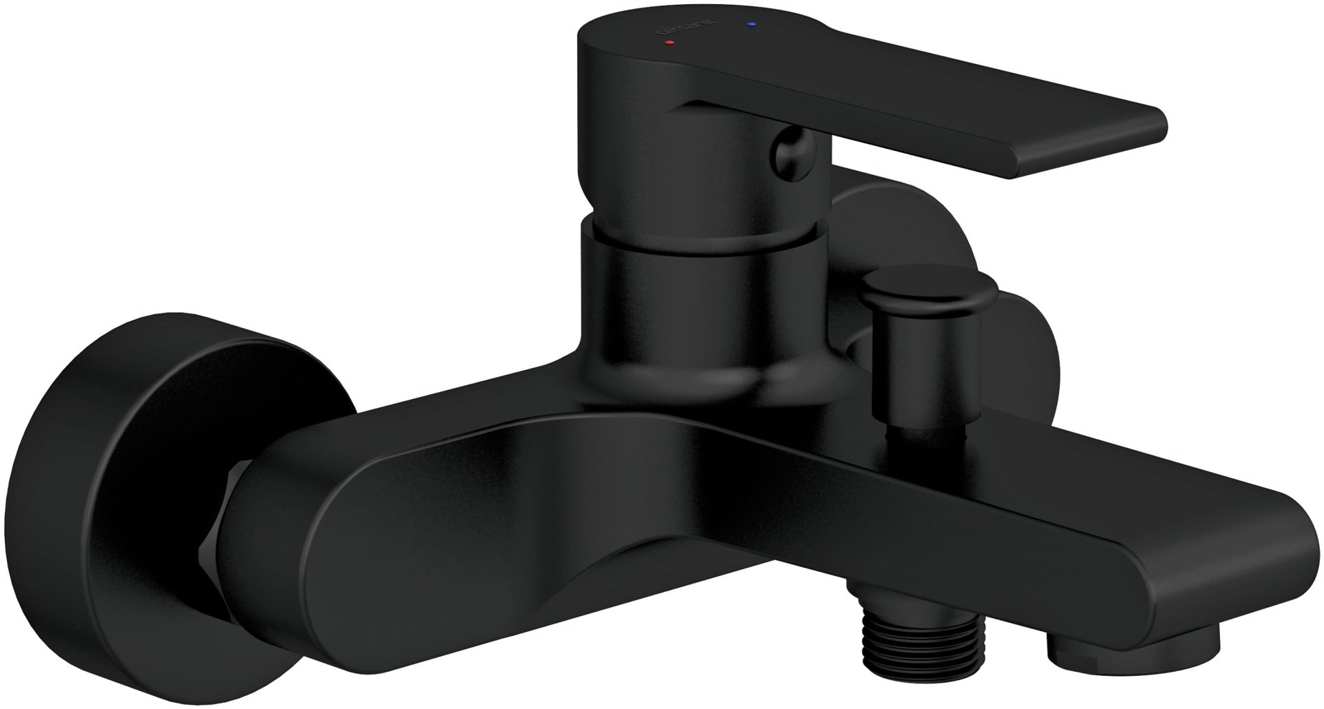 Смеситель для ванны с душем Cersanit BRASKO BLACK 63108 черный, однозахватный купить,87780