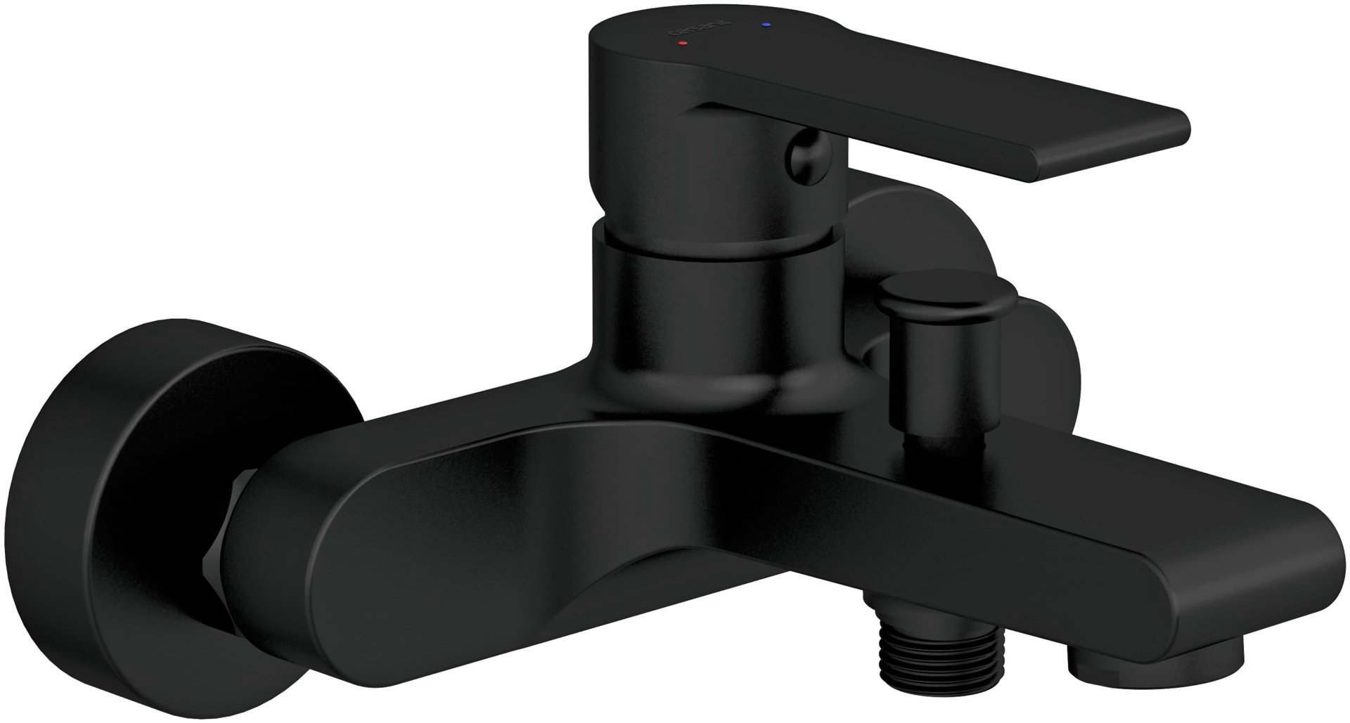 Смеситель для ванны с душем Cersanit BRASKO BLACK 63108 черный, однозахватный купить,87780