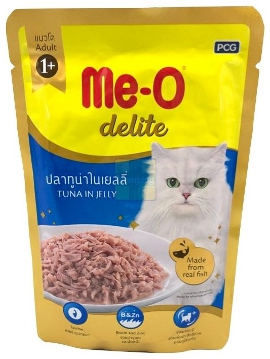 Корм Me-O Delite кусочки в желе тунец 70 г 1 шт