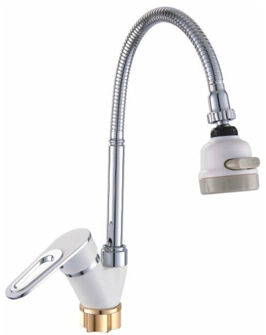 Смеситель с гибким изливом Potato P58274-7, цинк, цвет хром купить,30600