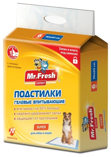 Mr.Fresh подстилка одноразовая 6 шт
