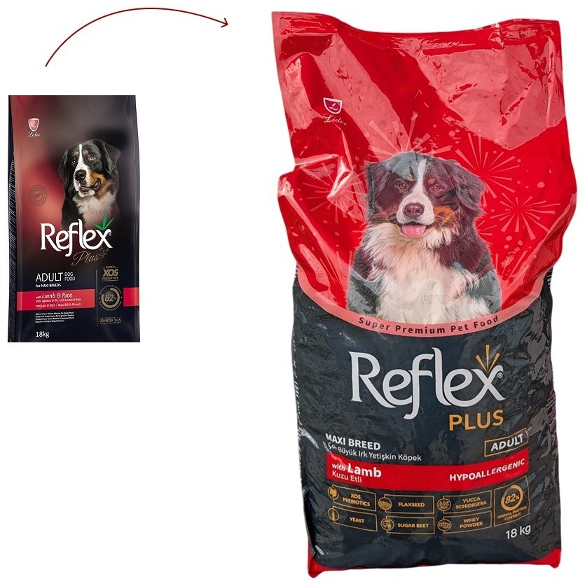 Корм Reflex Plus Adult Maxi Lamb&amp;Rice Ягненок с рисом для взрослых крупных пород 18 кг