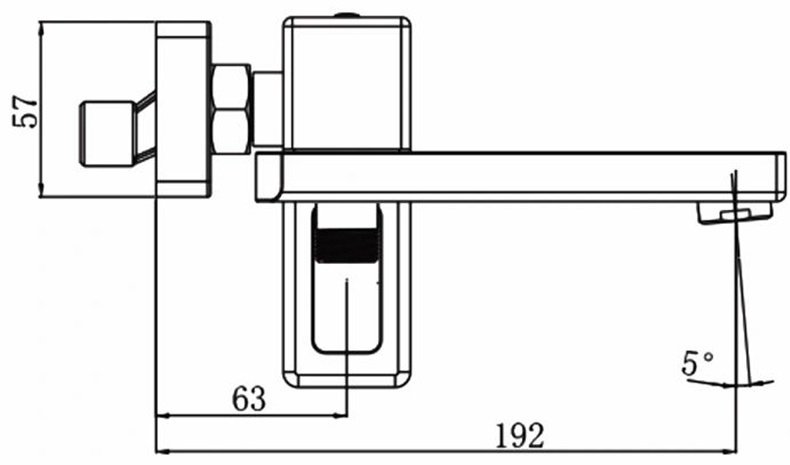 Смеситель для ванны Gappo G3217-6, латунь, цвет черный купить,NaN