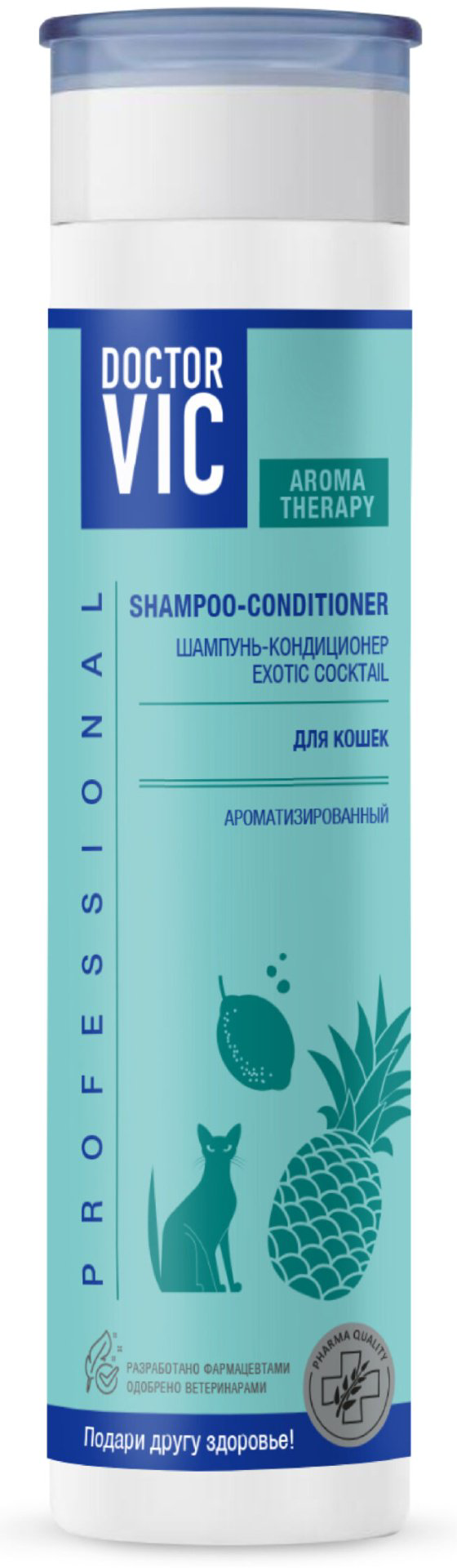 Уход Doctor VIC Exotic Cocktail Шампунь-кондиционер ароматизированный для кошек 250 мл купить,2800