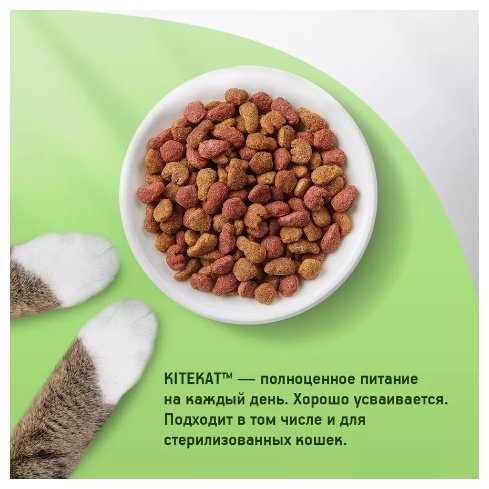 Корм Kitekat Мясной пир для взрослых мясное ассорти 0.35 кг