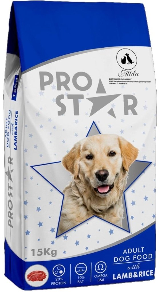 Корм PROSTAR Ягненкок и рис 1 кг