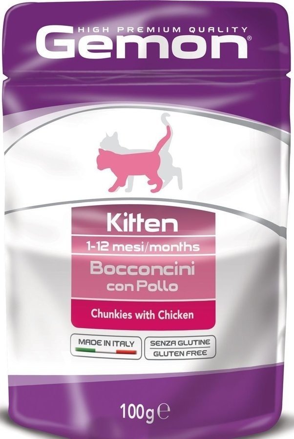 Корм Gemon кусочки в желе курица 100 г 1 шт