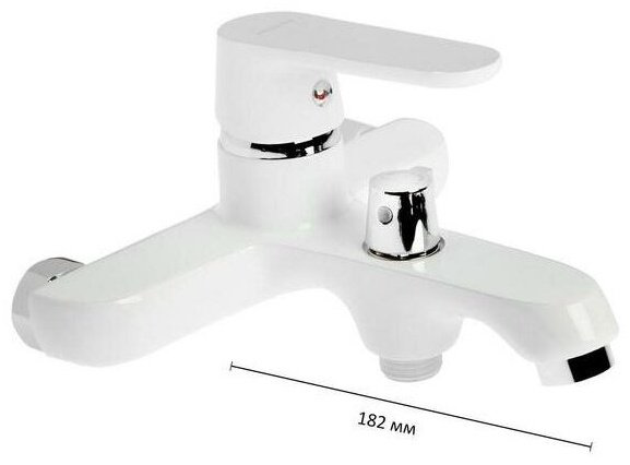 Смеситель для ванны Accoona A6366G, латунь, цвет белый купить,NaN