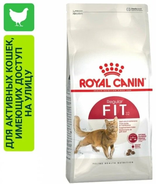 Корм Royal Canin FIT 32 для активных птица, злаки 1 кг купить,NaN