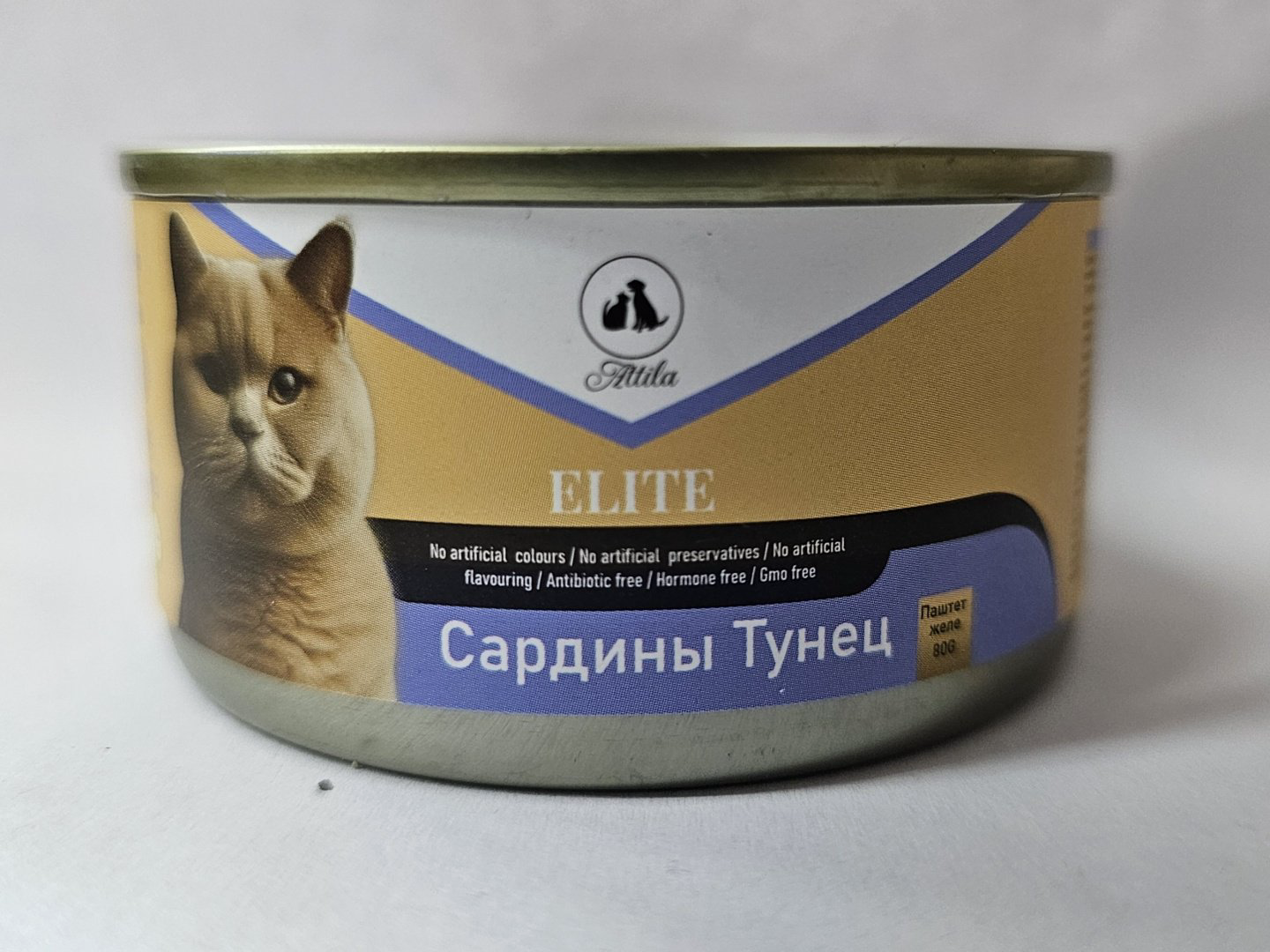 Корм ATTILA паштет тунец, сардина 80 г 1 шт купить,400