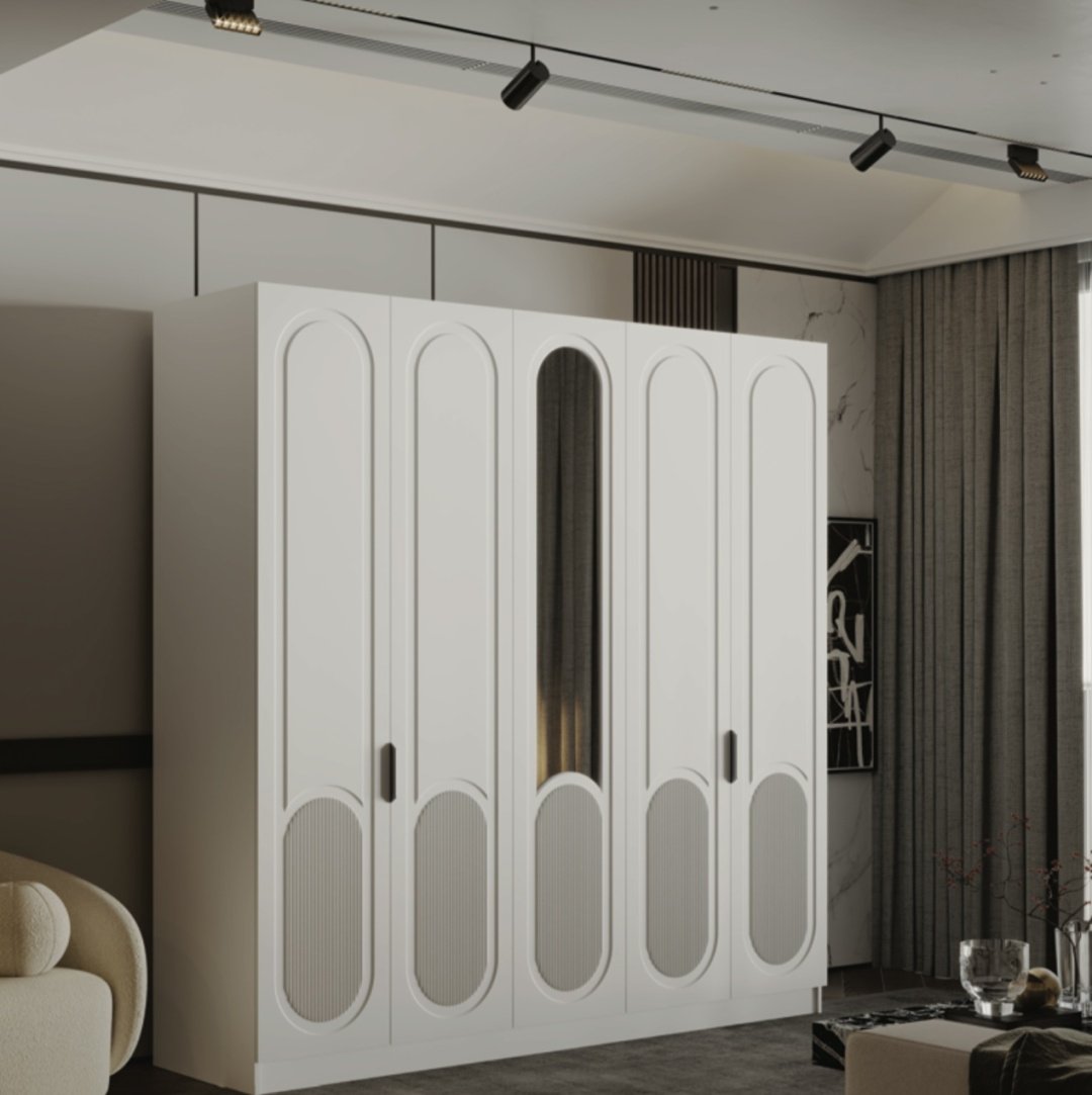 Распашной шкаф Mebel Lux 000890, 225x230х60 см, белый купить,NaN