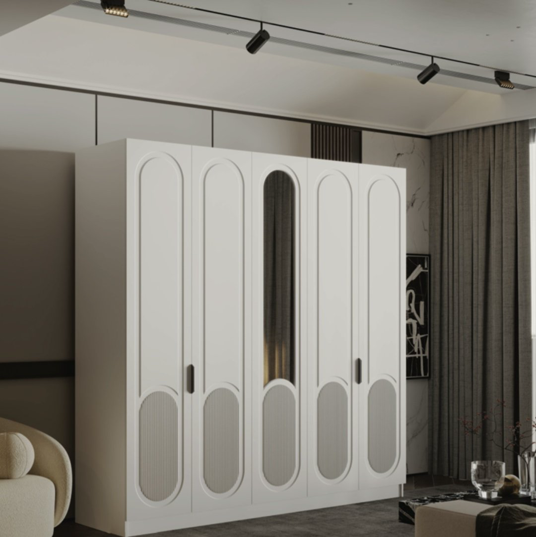 Распашной шкаф Mebel Lux 000890, 225x230х60 см, белый купить,NaN