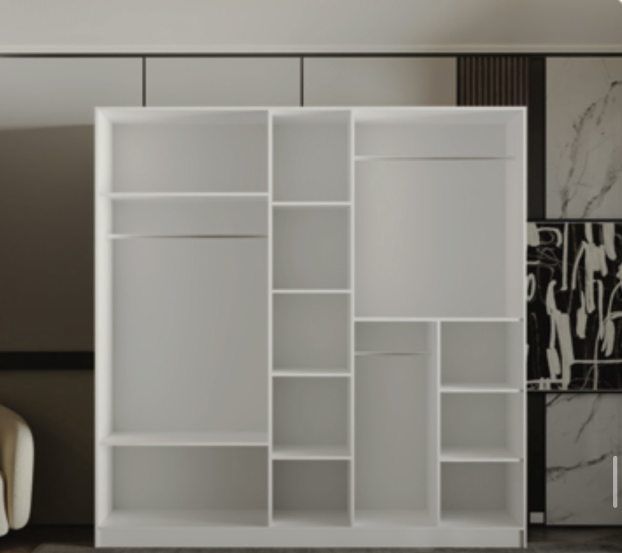 Распашной шкаф Mebel Lux 000890, 225x230х60 см, белый купить,NaN