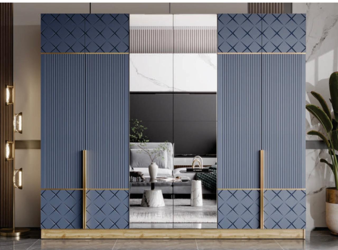 Распашной шкаф Mebel Lux Mebel Lux, 270x230х60 см, темно-синий купить,NaN