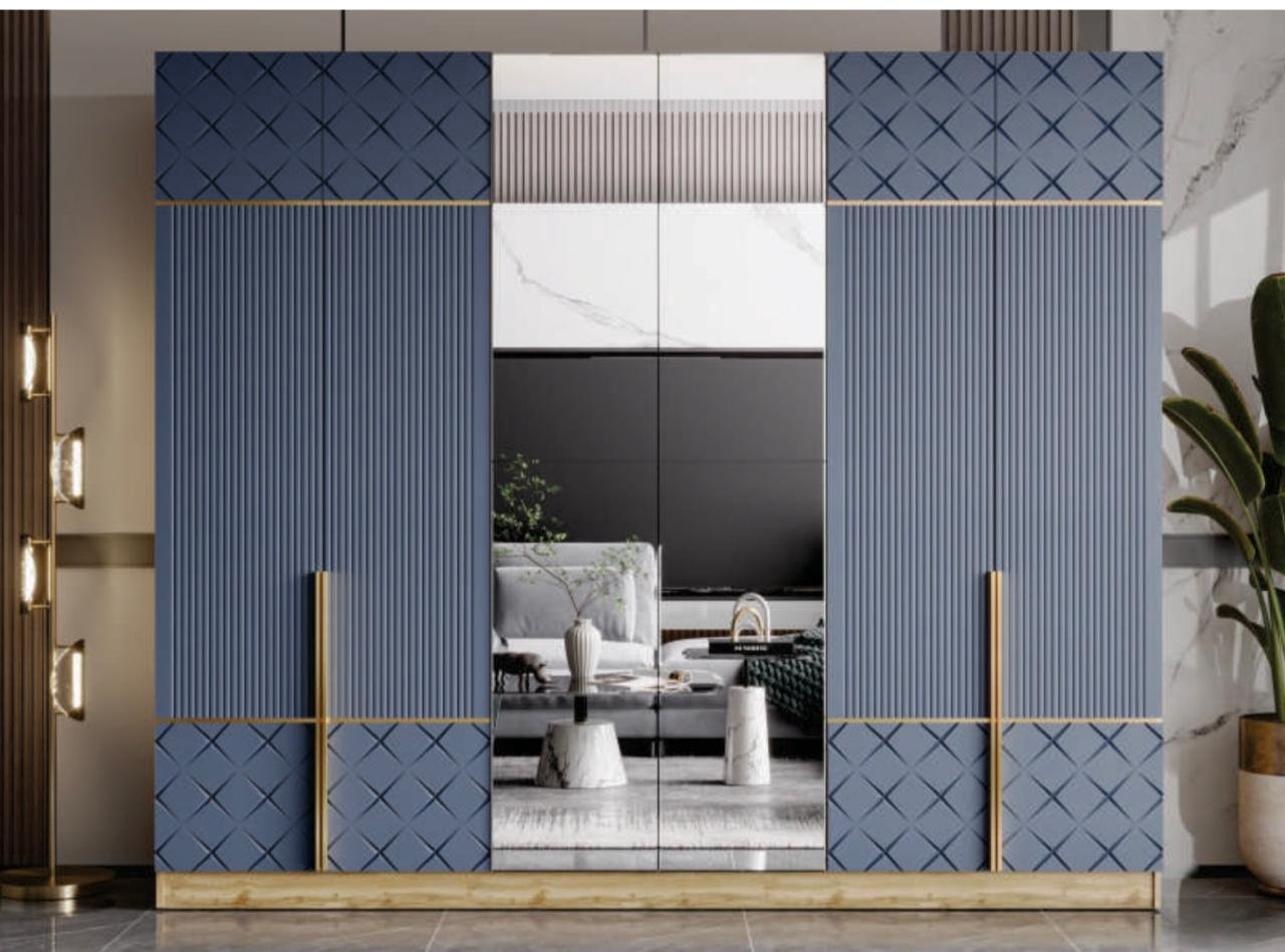 Распашной шкаф Mebel Lux Mebel Lux, 270x230х60 см, темно-синий купить,NaN