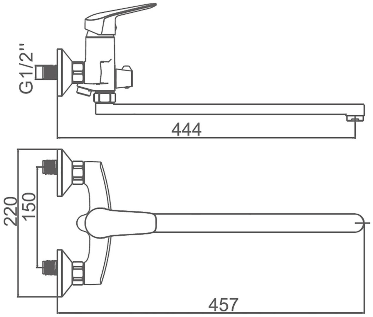 Смеситель для ванны Accoona A7118, латунь, цвет хром купить,NaN