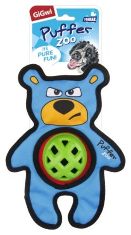 Игрушка GiGwi Медведь с пищалкой 75533 голубой