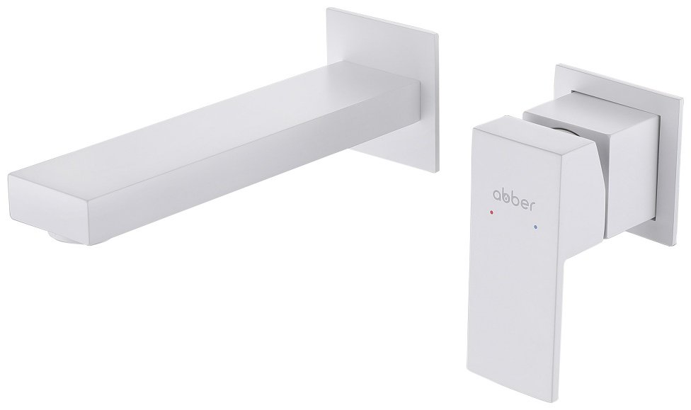Смеситель для раковины Abber Daheim AF8212W, латунь, цвет белый - ForteMarket Смеситель для раковины Abber Daheim AF8212W, латунь, цвет белый купить,143700