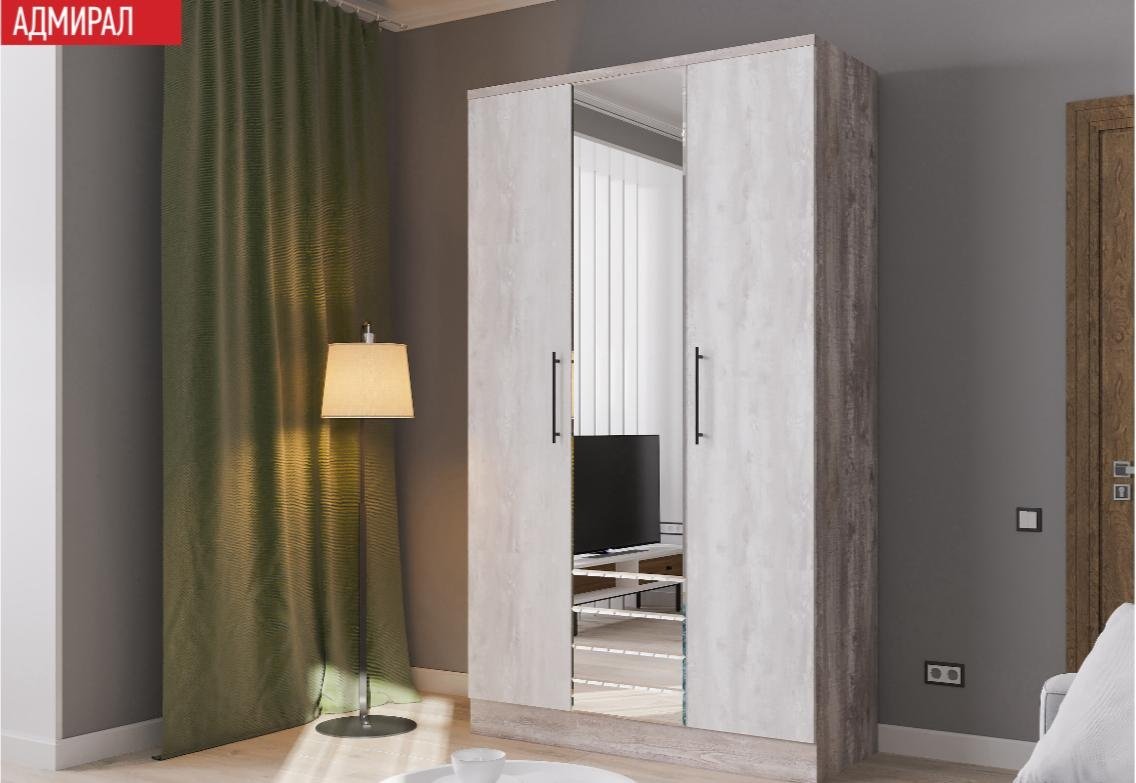 Распашной шкаф Эдем Адмирал, 120x203х47 см, коричневый купить,NaN