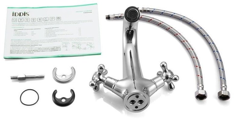 Смеситель для раковины (умывальника) IDDIS Jeals 19004T4C, двухзахватный