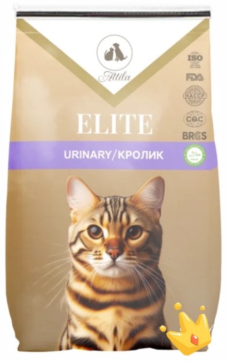 Корм ATTILA сухой корм Urinary кролик для кошек кролик 1.5 кг