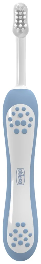 Зубная щетка Chicco экстра-мягкая 6м+ голубая купить,NaN