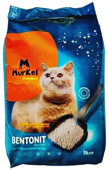 Наполнитель Murkel Зеленый чай бентонитовый комкующийся 20 л