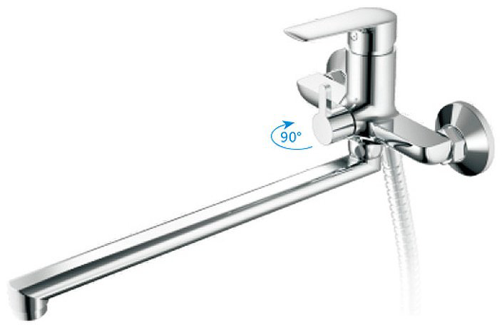 Смеситель для ванны Haiba HB22563, латунь, цвет хром купить,62400