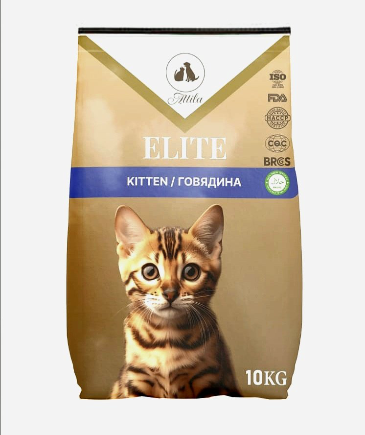 Корм ATTILA ELITE Kitten для котят говядина 10 кг купить,NaN