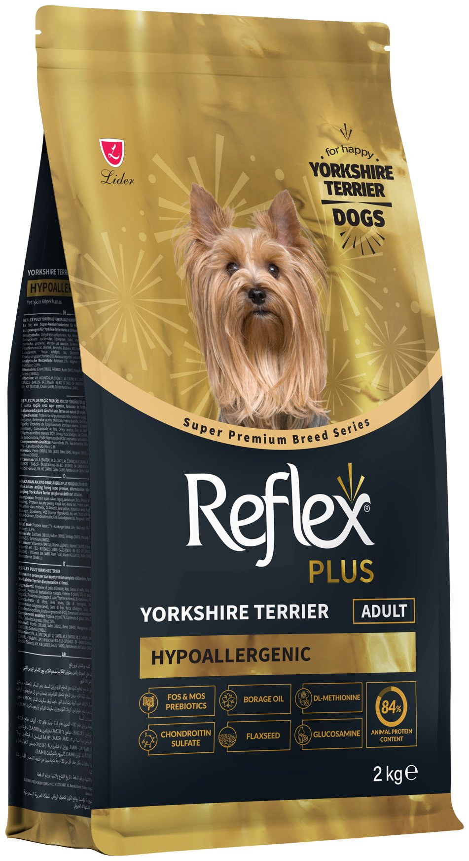 Корм Reflex Plus Yorkshire Terrier Hypoallergenic для взрослых породы Йоркширский терьер 2 кг купить,NaN