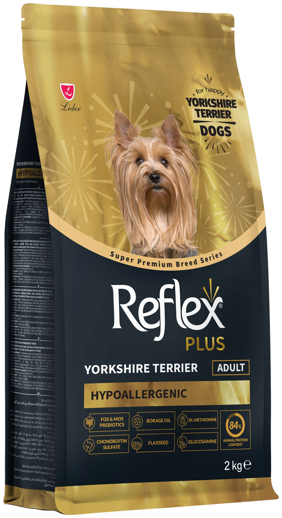 Корм Reflex Plus Yorkshire Terrier Hypoallergenic для взрослых породы Йоркширский терьер 2 кг купить,NaN