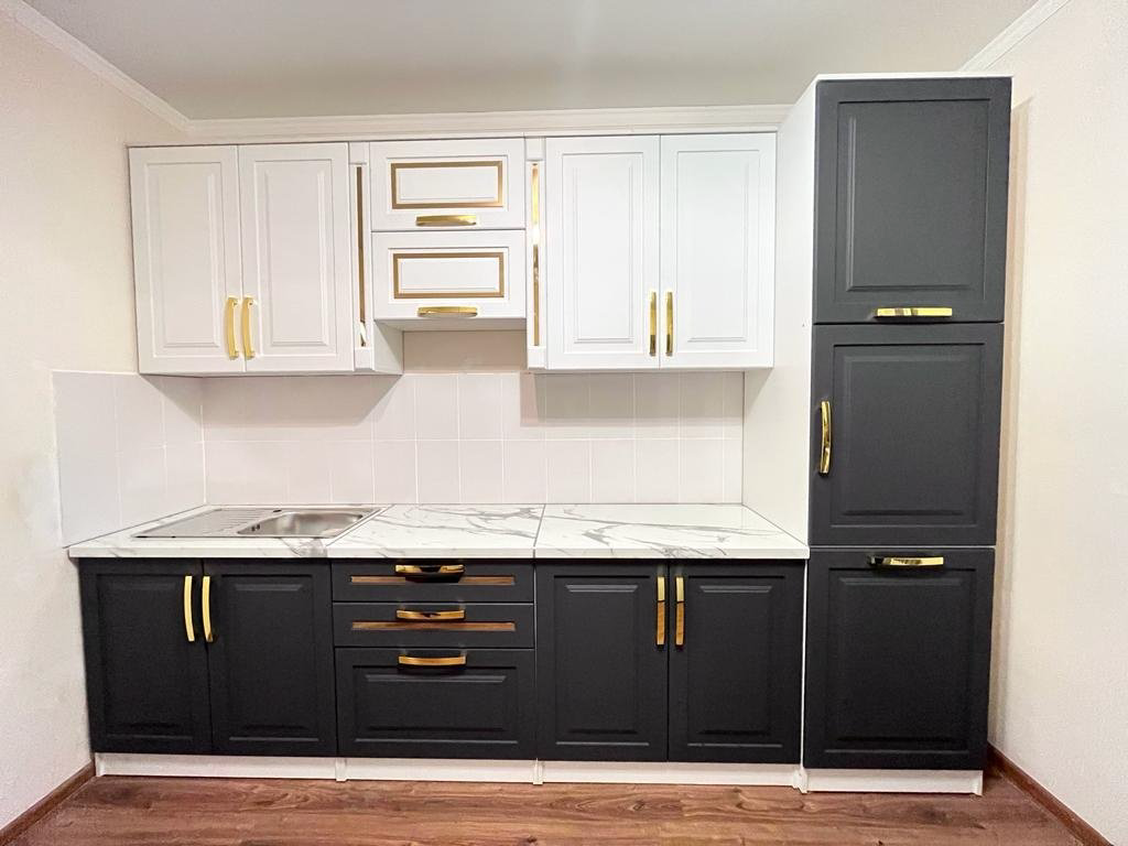 Кухонный гарнитур Elegant Kvadro, 310x235х60 см, ЛДСП, белый, серый - ForteMarket Кухонный гарнитур Elegant Kvadro, 310x235х60 см, ЛДСП, белый, серый купить,365000